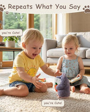 Load image into Gallery viewer, Ayeboovi Talking Hamster Repeats What You Say, Interactive Toy for 2 3 4 5 Year Old Girls Boys - Light Gray - Image 2