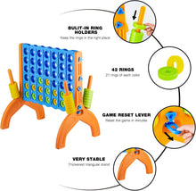 Load image into Gallery viewer, Ayeboovi Giant 4-in-A-Row, Jumbo 4-to-Score Yard Game for Kids and Adults Indoor Outdoor Party Family Connect Games Set with Quick Release Slider & Carrying Bag - Image 5