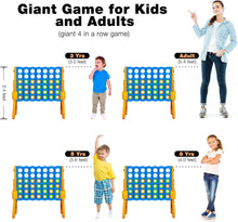 Load image into Gallery viewer, Ayeboovi Giant 4-in-A-Row, Jumbo 4-to-Score Yard Game for Kids and Adults Indoor Outdoor Party Family Connect Games Set with Quick Release Slider & Carrying Bag - Image 4
