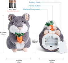 Load image into Gallery viewer, Ayeboovi Toddler Toys - Talking Hamster in Brown and Light Grey - Interactive Plush for Babies and Kids - Birthday Easter Gift for 2 3 4 5 6 Year Old Boys and Girls - Image 7