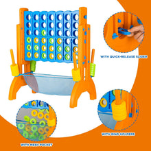 Load image into Gallery viewer, Giant 4-in-A-Row, Jumbo Connect Game with Adjustable Height, Yard Game for Kids and Adults, 4-to-Score Family Game with Mesh Pocket - Image 7