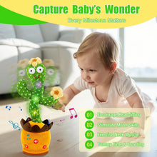 Load image into Gallery viewer, Ayeboovi Dancing Talking Cactus Baby Toy, Mimicking Recording Toy Repeats What You Say (Volume Adjustable Flowering Cactus) - Image 5