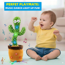 Load image into Gallery viewer, Ayeboovi Baby Toys Dancing Talking Cactus, Volume Adjustable Mimicking Recording Cactus Toy Repeats What You Say, Toddler Toys Singing Cactus with 120 Songs, Tummy Time Toys for Kids Boys Girls - Image 6