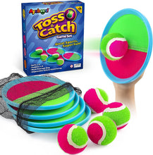 Load image into Gallery viewer, Ayeboovi Sticky Toss and Catch Ball Set Kids Toys Outdoor Toys Yard Games Camping Games for Kids with 4 Paddles and 8 Balls - Image 2
