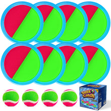 Load image into Gallery viewer, Ayeboovi Toss and Catch Ball Set with 8 Paddles 4 Balls Outdoor Beach Pool Toys for 3 4 5 6 7 8 Year Old Boys Girls Birthday Gift Stocking Stuffers Outside Camping Lawn Yard Games for Kids and Family
