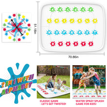 Load image into Gallery viewer, Ayeboovi Twist Splash Game – Water Toys Summer Outdoor Games 71'' Backyard Fountain Play Mat Sprinkler for Kids and Family