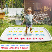 Load image into Gallery viewer, Ayeboovi Twist Splash Game – Water Toys Summer Outdoor Games 71'' Backyard Fountain Play Mat Sprinkler for Kids and Family