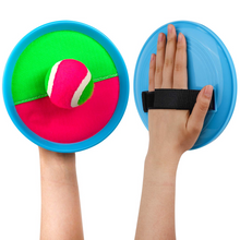 Load image into Gallery viewer, Toss and Catch Ball Game Outdoor Game for Kids Backyard Games Beach Game for Kids (Upgraded) (2 Paddles 2 Balls)