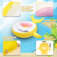 Load image into Gallery viewer, Baby Pool Float Swimming Float with Canopy Inflatable Floatie Swim Ring for Kids Aged 9-36 Months