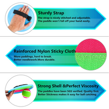 Load image into Gallery viewer, Toss and Catch Ball Game Outdoor Game for Kids Backyard Games Beach Game for Kids (Upgraded) (2 Paddles 2 Balls)