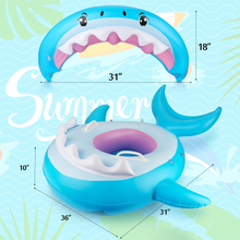 Load image into Gallery viewer, Baby Pool Float Swimming Float with Canopy Inflatable Floatie Swim Ring for Kids Aged 9-36 Months