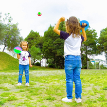 Load image into Gallery viewer, Toss and Catch Ball Game Outdoor Game for Kids Backyard Games Beach Game for Kids (Upgraded) (2 Paddles 2 Balls)