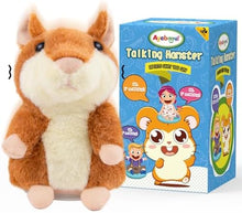 Load image into Gallery viewer, Ayeboovi Toddler Toys Talking Hamster Repeats What You Say, Stuffed Animals Interactive Learning Autism Toy - Brown
