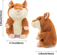 Load image into Gallery viewer, Ayeboovi Toddler Toys - Talking Hamsters in Brown and Grey- Repeats Your Words, for Toddlers, Interactive Plush for Boys and Girls Ages 3+, Ideal GIF for Birthdays, Halloween, Christmas - Image 3
