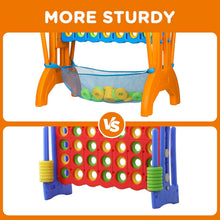 Load image into Gallery viewer, Giant 4-in-A-Row, Jumbo Connect Game with Adjustable Height, Yard Game for Kids and Adults, 4-to-Score Family Game with Mesh Pocket - Image 6

