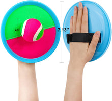 Load image into Gallery viewer, Ayeboovi Sticky Toss and Catch Ball Set Kids Toys Outdoor Toys Yard Games Camping Games for Kids with 4 Paddles and 8 Balls - Image 4
