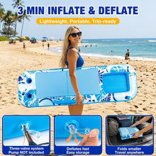 Load image into Gallery viewer, Ayeboovi Extra Large Inflatable Tanning Pool Float Tray - 61" L x 18" W Non-Slip Sunbathing Bed Tray with Cooler Ice Bar for Tanning Lounge Raft &amp; Blow up Suntan Tub Pool Stuff Party Gifts - Image 7
