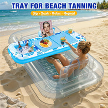 Load image into Gallery viewer, Ayeboovi Extra Large Inflatable Tanning Pool Float Tray - 61" L x 18" W Non-Slip Sunbathing Bed Tray with Cooler Ice Bar for Tanning Lounge Raft &amp; Blow up Suntan Tub Pool Stuff Party Gifts - Image 6

