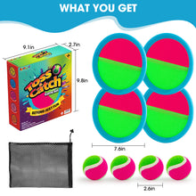 Load image into Gallery viewer, Ayeboovi Toss and Catch Ball Set Boys Toys Outdoor Toys Yard Games Outside Games Beach Toys for Kids Ball and Catch Game with 4 Paddles and 4 Balls [Upgraded Version]
