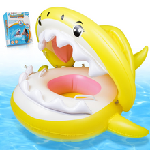 Load image into Gallery viewer, Baby Pool Float Swimming Float with Canopy Inflatable Floatie Swim Ring for Kids Aged 9-36 Months
