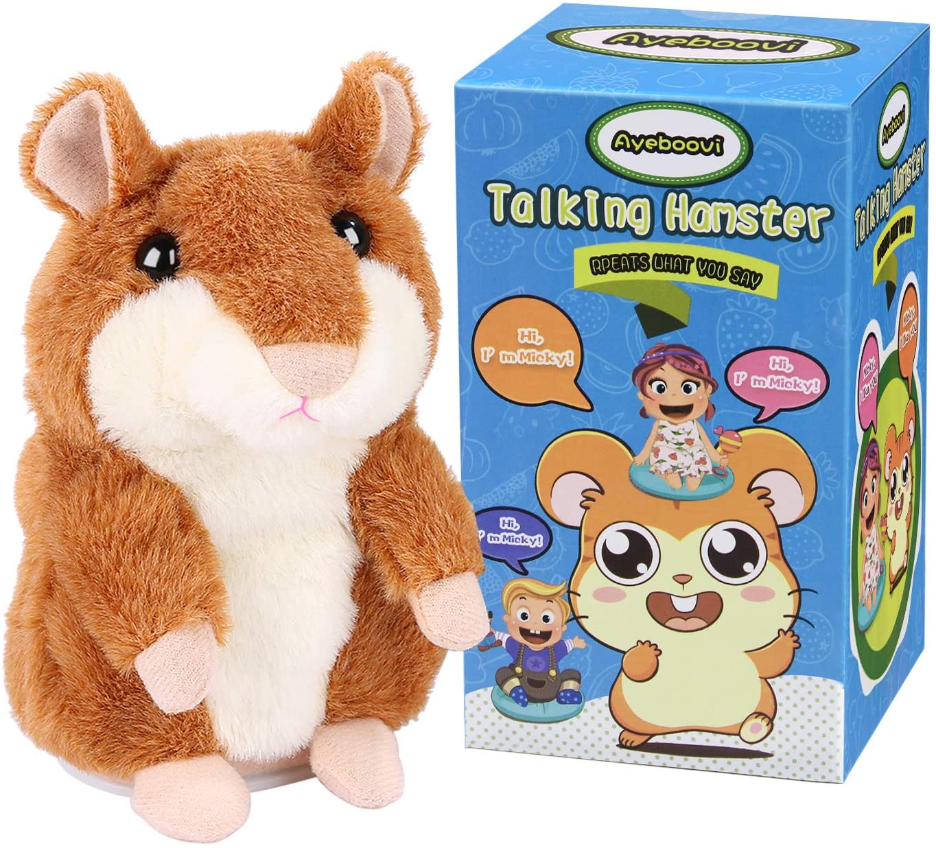 Ayeboovi Toddler Toys Talking Hamster Repeats What You Say Ayeboovi Toddler Toys Talking Hamster Repeats What You Say